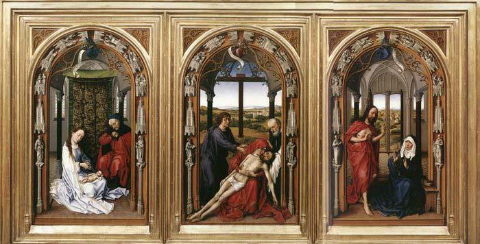 WEYDEN, Rogier van der Mary Altarpiece Norge oil painting art